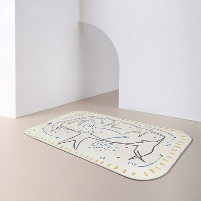 Colorful Graffiti Rug – Bold French Style Floor Covering