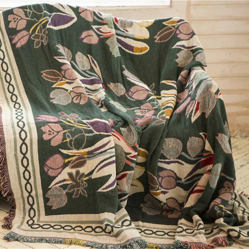 Bamboo Fiber Throw Blanket - Vintage Soft Cozy