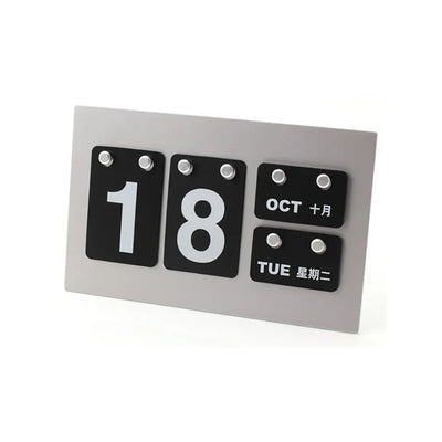 Vintage Metal Calendar - Classic Desktop Frame