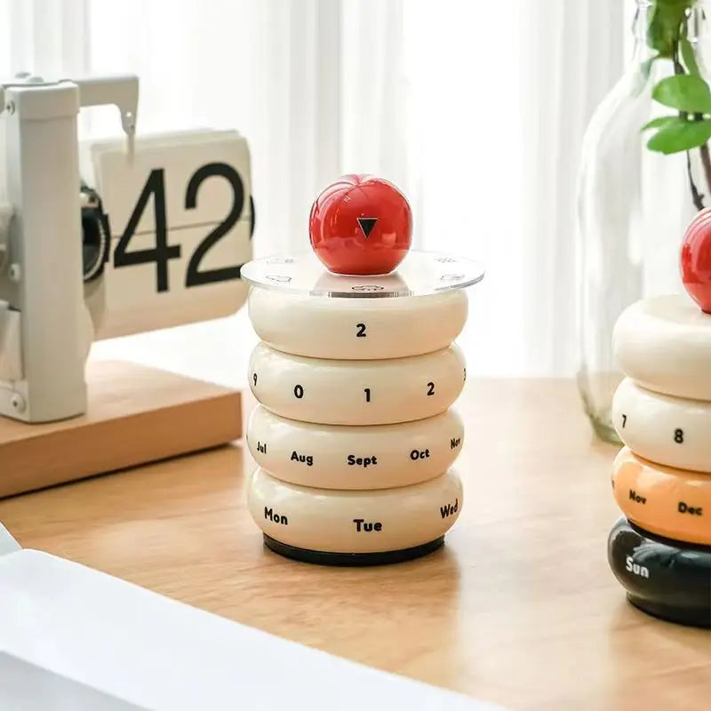 Rotating Desk Calendar - Nordic Donut Design