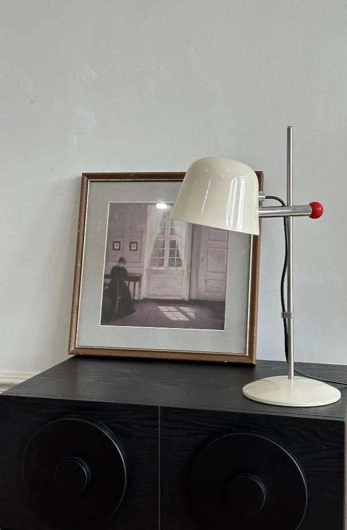 Retro Stainless Steel Lamp - Adjustable Mid Century Table Light