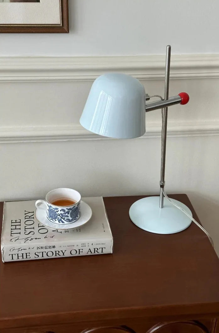 Retro Stainless Steel Lamp - Adjustable Mid Century Table Light