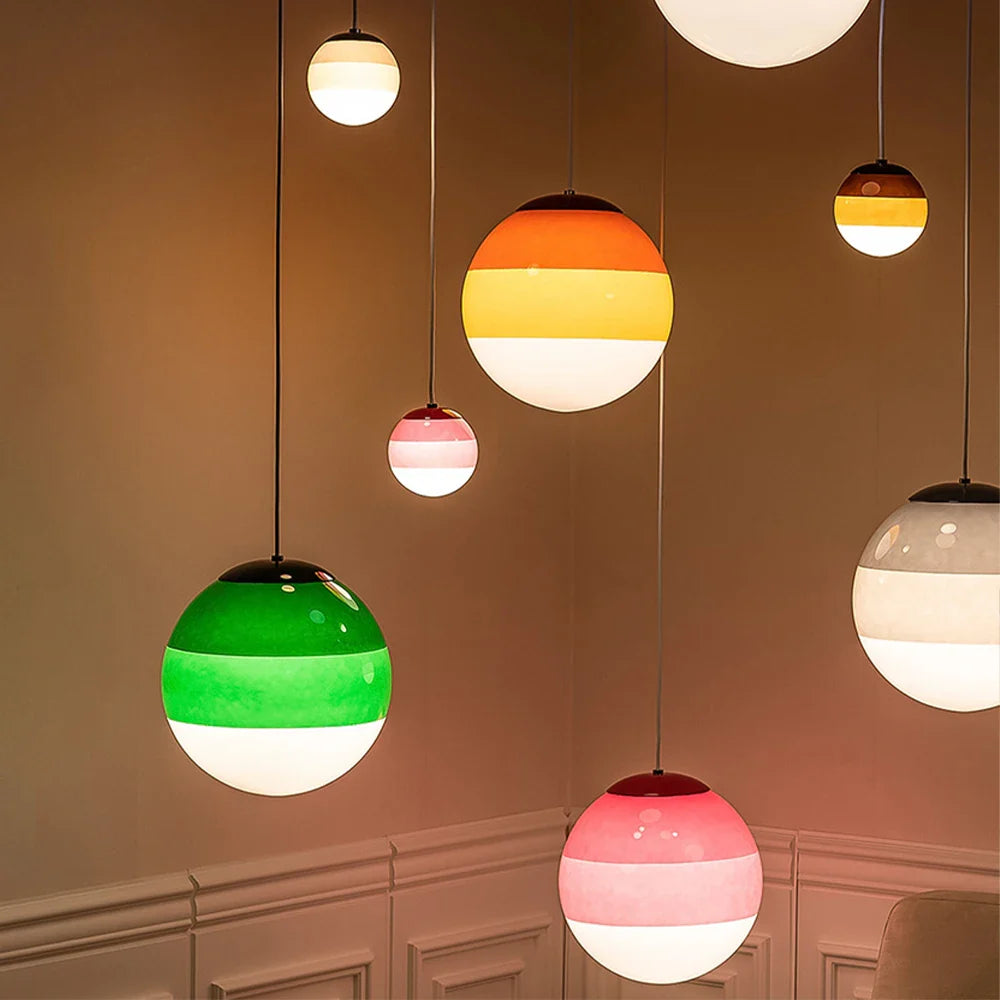 Nordic Pendant Lamp | Elegant Candy Glass Ceiling Fixture