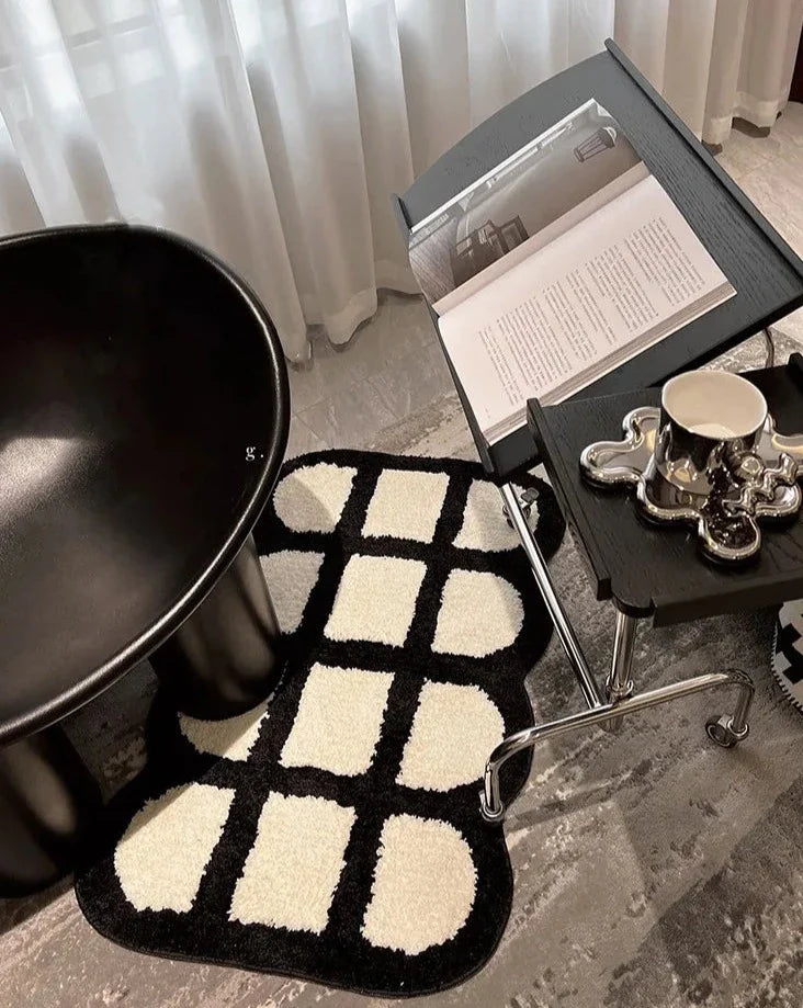 Checker Grid Bath Mat - Contemporary Bathroom Accessory