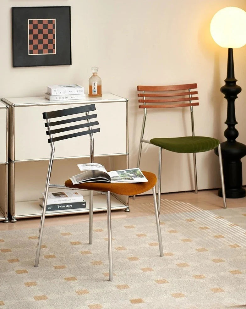 Mid Century Dining Chair - Sculpted Wood Backrest