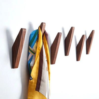 Wooden Wall Hanger - Angular Solid Wood Hook