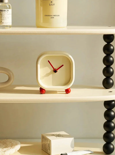 Red Ball Desk Clock - Minimalist Modern ABS