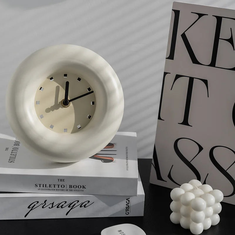 Silent Mini Alarm Clock - Nordic Bubble Design