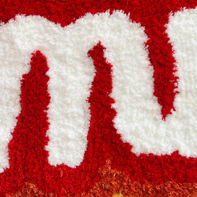 Rainbow Tufted Rug - Handmade Colorful Letter Mat