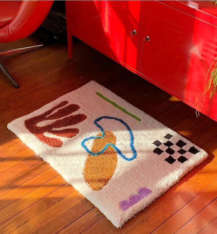 Hand Crafted Rug - Geometric Modern Art Design