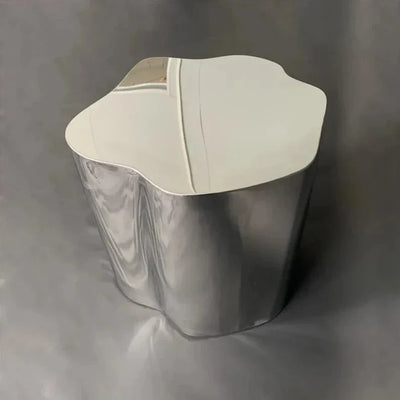 Stainless Steel Side Table - Italian Hand-Crafted Metal Accent