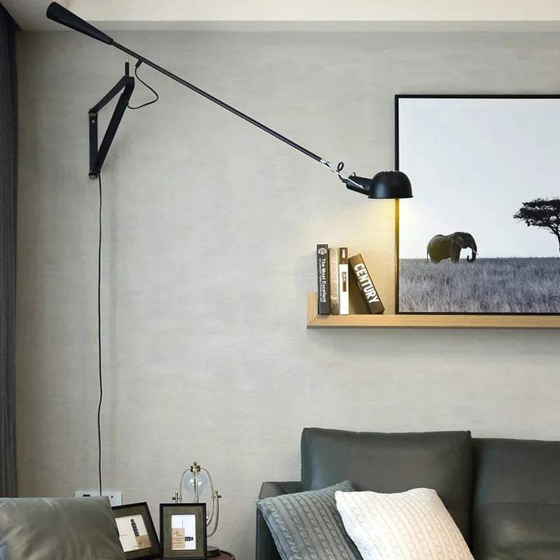 Industrial Wall Lamp | Adjustable Rotating Metal Sconce