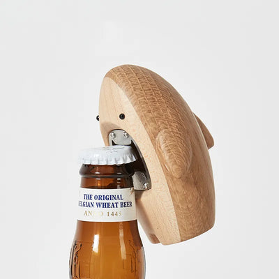 Wooden Bottle Opener | Compact Shark Design, Party Ready