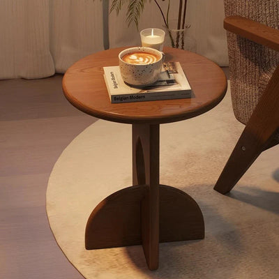 Mid Century Side Table | Vintage Wooden Cross Leg 15.8x19.7 Pine