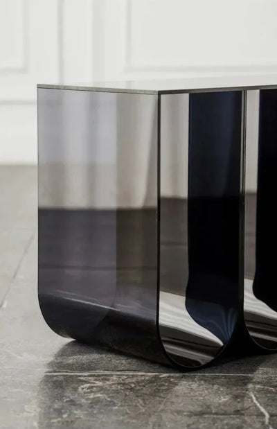Acrylic Multipurpose Table - Embossed Design Clear Acrylic Side Table