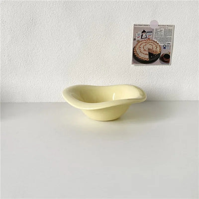 Ceramic Snack Bowl – Wave Rim Organic Shape Dish