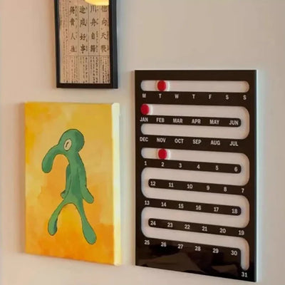 Bauhaus Wall Calendar - Sliding Perpetual Design