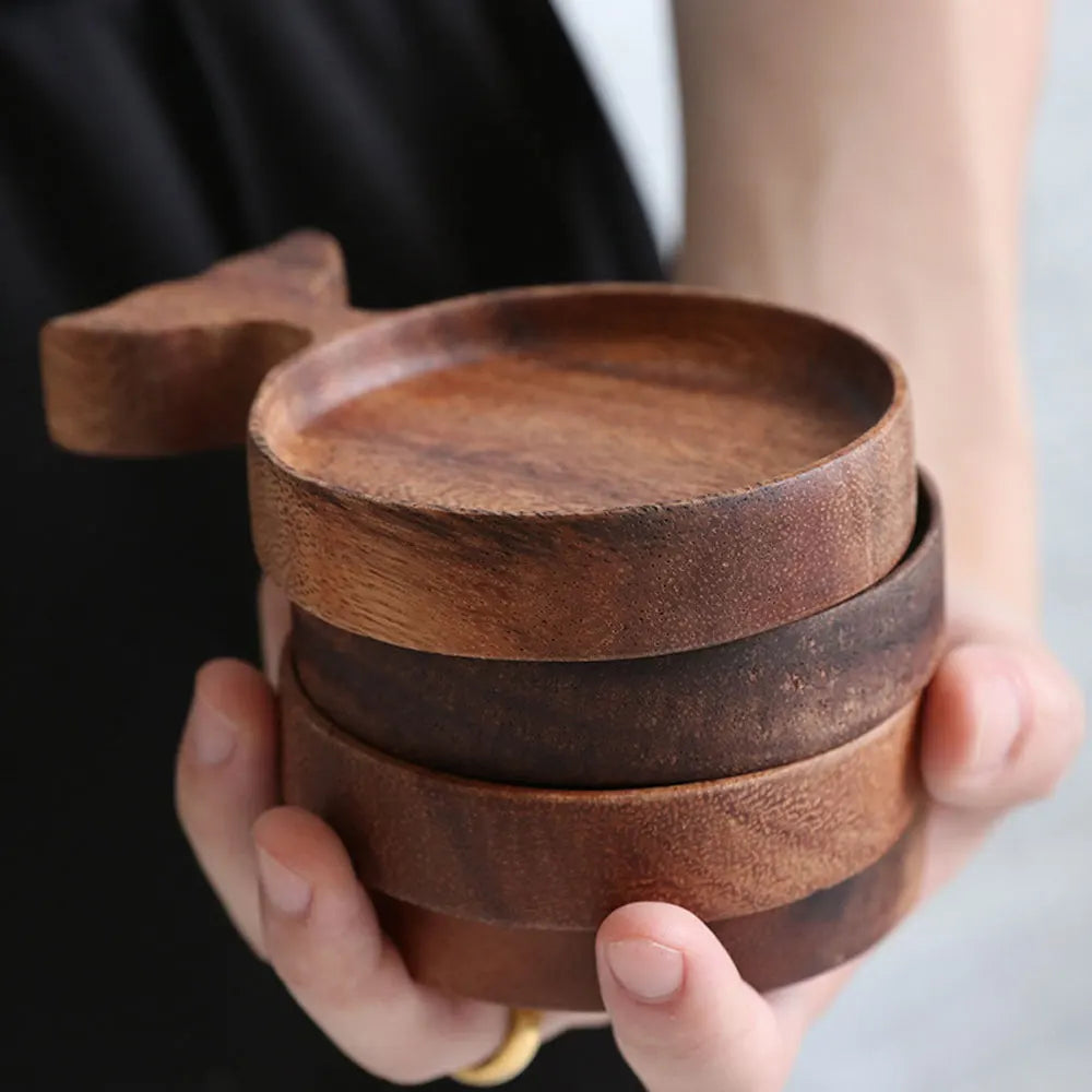 Wooden Fish Tray - Japanese Style Snack Coaster