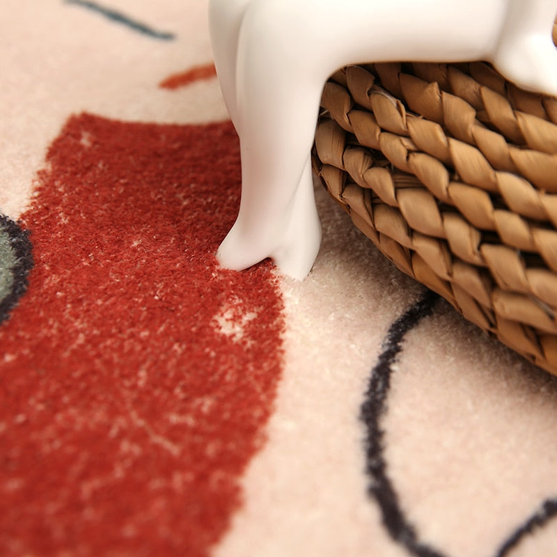 Colorful Graffiti Rug – Bold French Style Floor Covering
