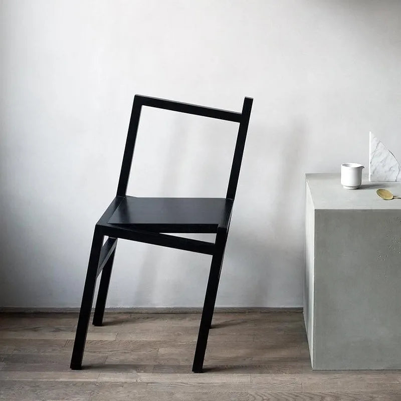 Tilted Base Stool - Wood Dining Chair Design