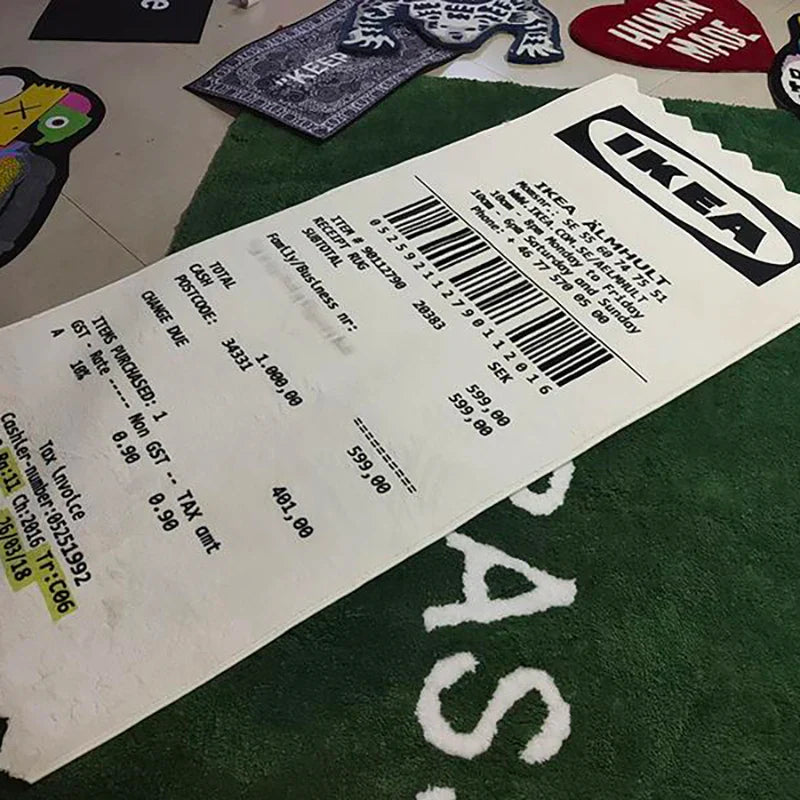 IKEA Receipt Rug - Quirky Oversized Floor Mat