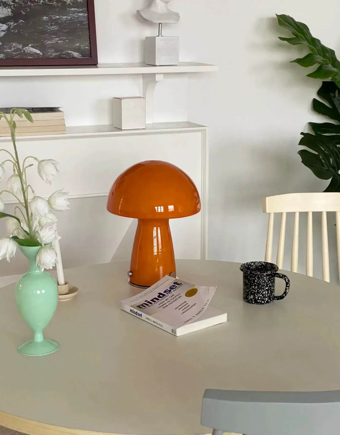 Mushroom Table Lamp – Retro Glass LED Light
