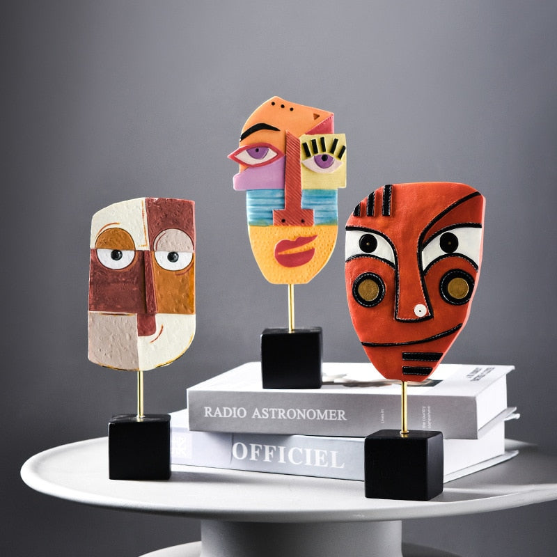 Hand-Crafted Face Mask - Resin Art Sculpture
