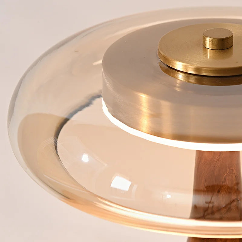 Copper Wood Desk Lamp – Modern LED Table Light
