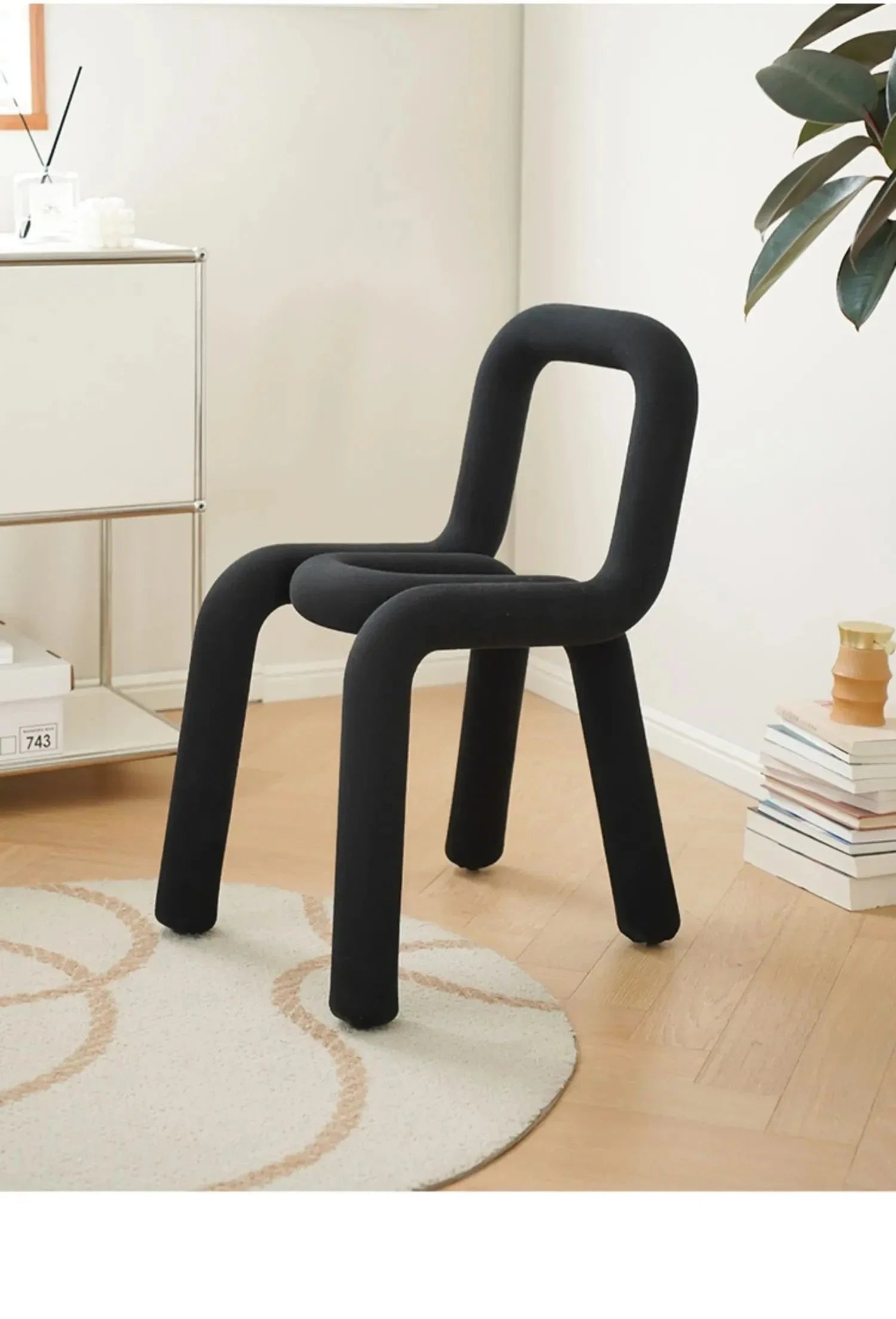 Fabric Lounge Chair - Nordic Bent Pipe Armchair