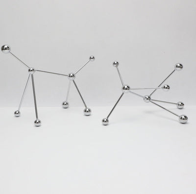 Modern Metal Ornament - Nordic Geometric Sculpture