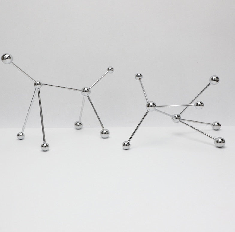 Modern Metal Ornament - Nordic Geometric Sculpture