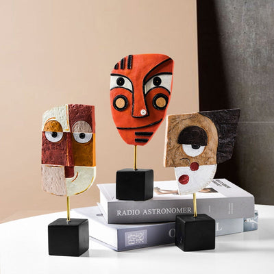 Hand-Crafted Face Mask - Resin Art Sculpture