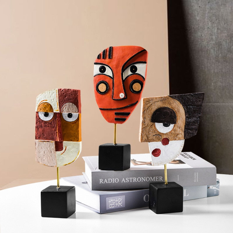 Hand-Crafted Face Mask - Resin Art Sculpture