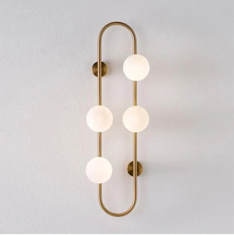 Wall Mount Lamp - Contemporary Metal Glass Sconce Light
