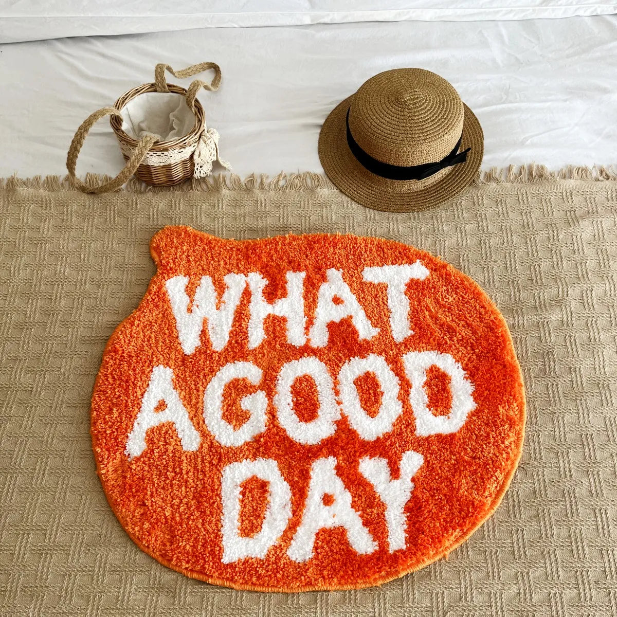 Hand Crafted Mat – Everyday Good Day Polyester Rug