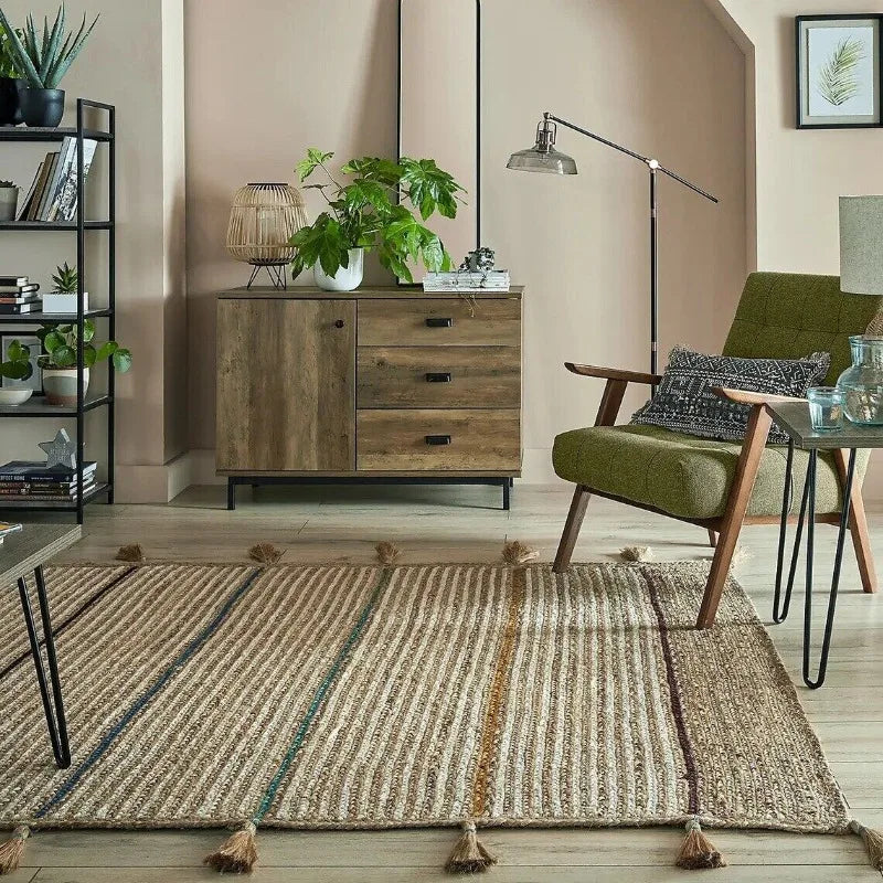 Jute Braided Rug – Handmade Indian Area Mat