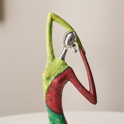 African Woman Figurine | Unique Abstract Resin Sculpture
