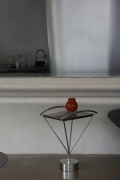 Stainless Steel Side Table - Arc Sculptural Accent