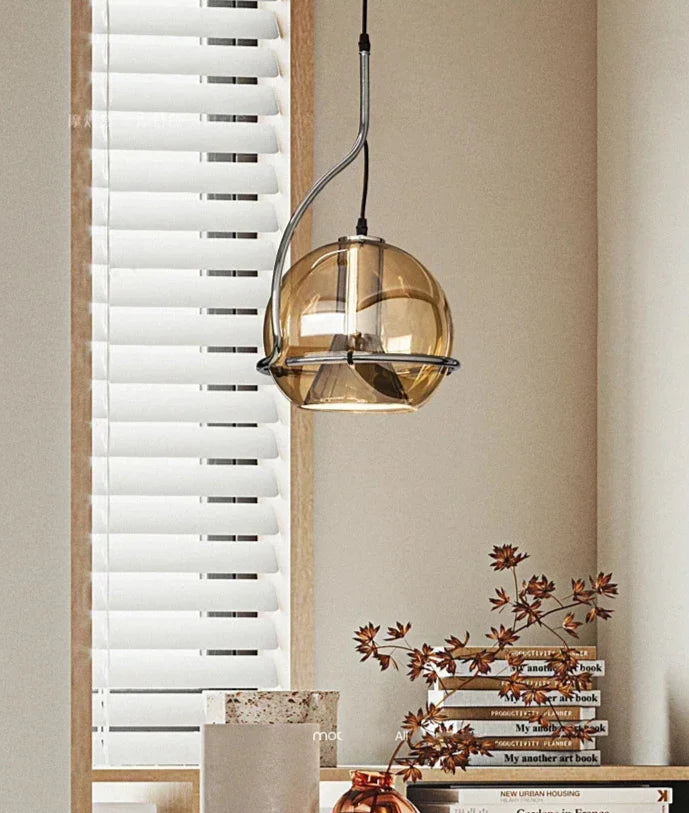 Glass Ball Pendant Lamp - Rotatable Scandinavian Light