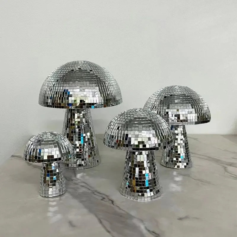 Disco Ball Mushroom - Unique Glass Foam Ornament