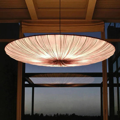 Fabric Pendant Chandelier – Japanese Wabi-Sabi Lighting Fixture
