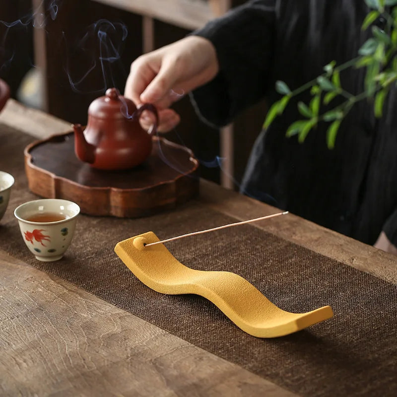 Ceramic Incense Holder - Wave Design Burner