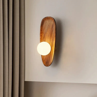 Japanese Wooden Wall Lamp | Traditional Solid Wood Lighting
