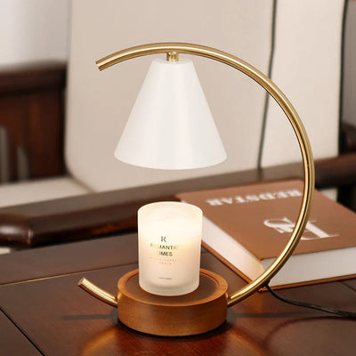 Nordic Candle Warmer - Retro Metal Wood Lamp