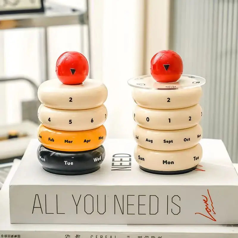 Rotating Desk Calendar - Nordic Donut Design