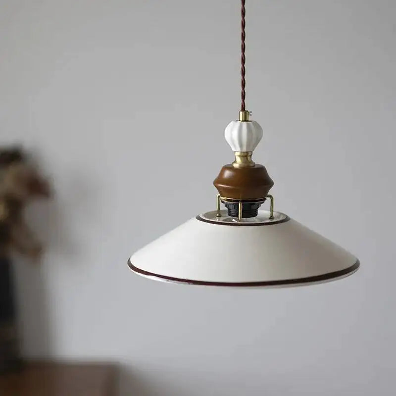 Vintage Ceramic Pendant Lamp - Adjustable Cord