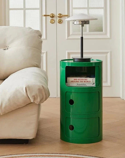 Barrel Storage Side Table - Colorful Chest Drawers Compact Storage