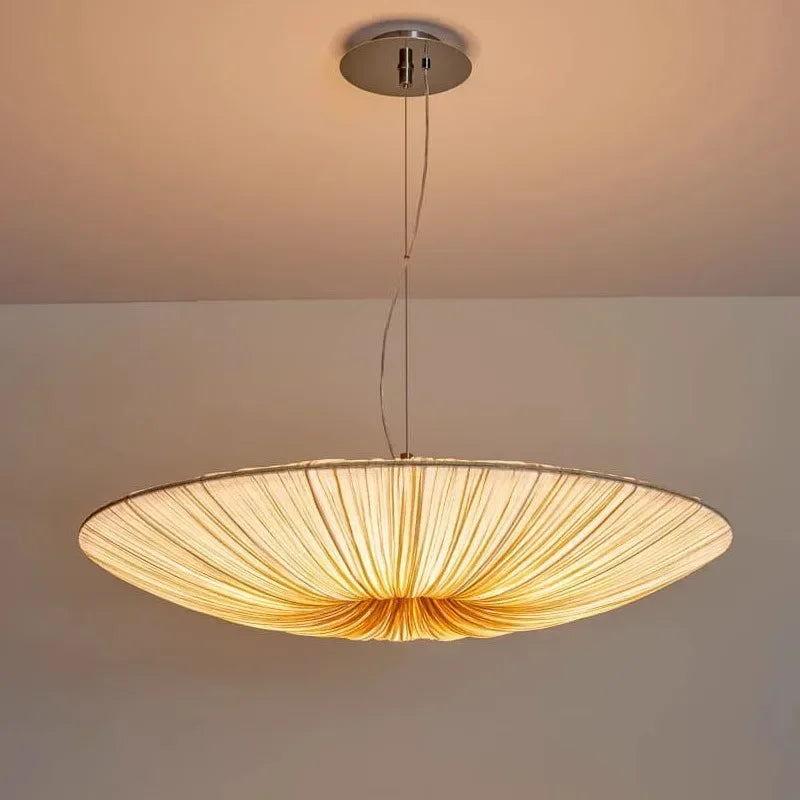 Fabric Pendant Chandelier – Japanese Wabi-Sabi Lighting Fixture