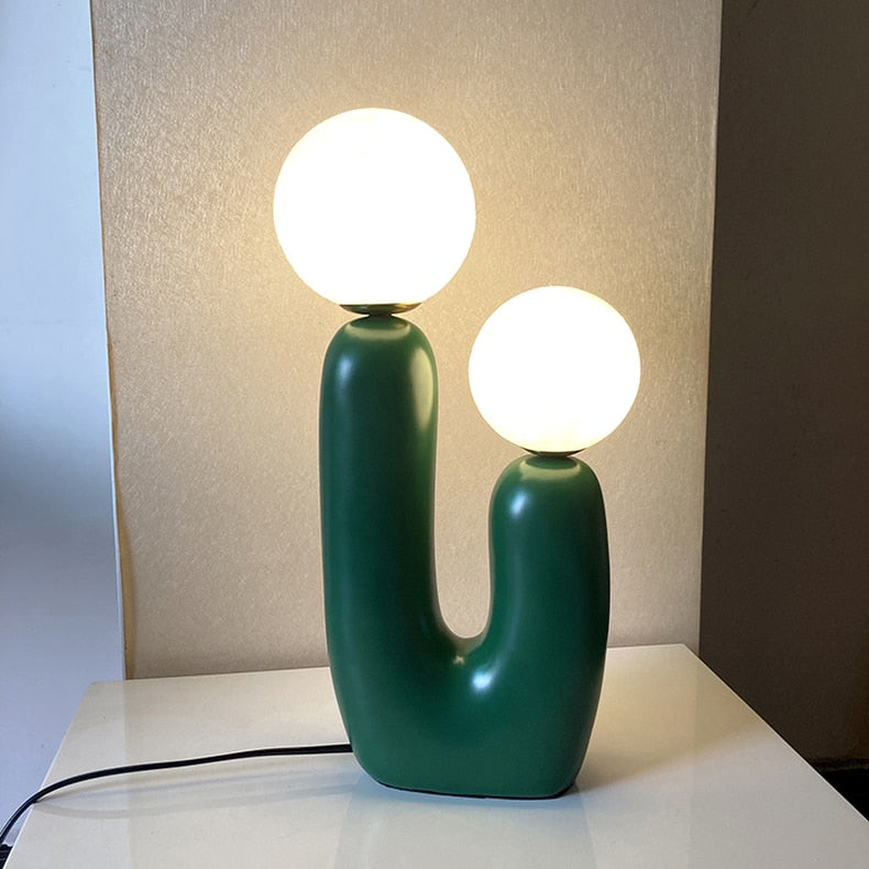 Organic Twin Ball Lamp – Modern Table Lighting