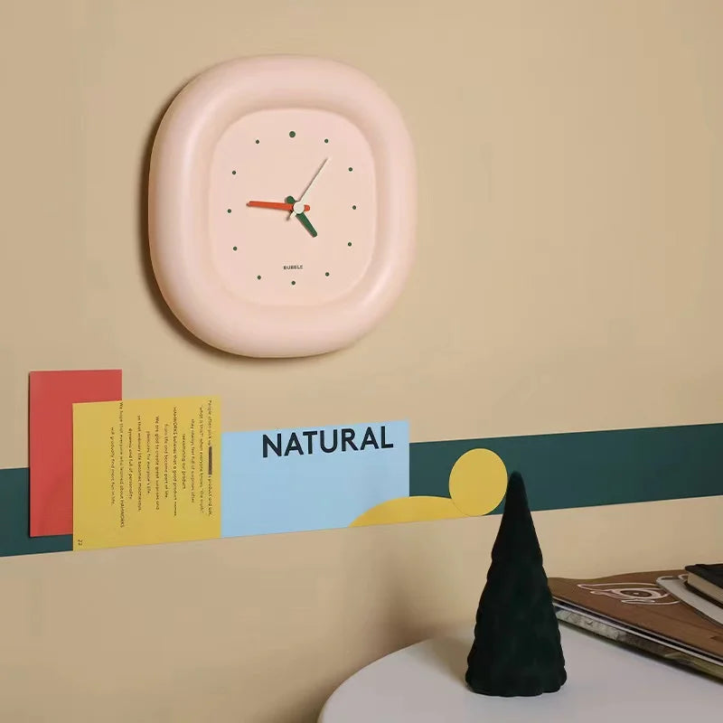 Minimalistic Wall Clock - Modern Emboss Shelf Timepiece